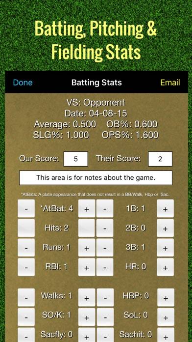 Softball Stats Tracker Pro App screenshot #1