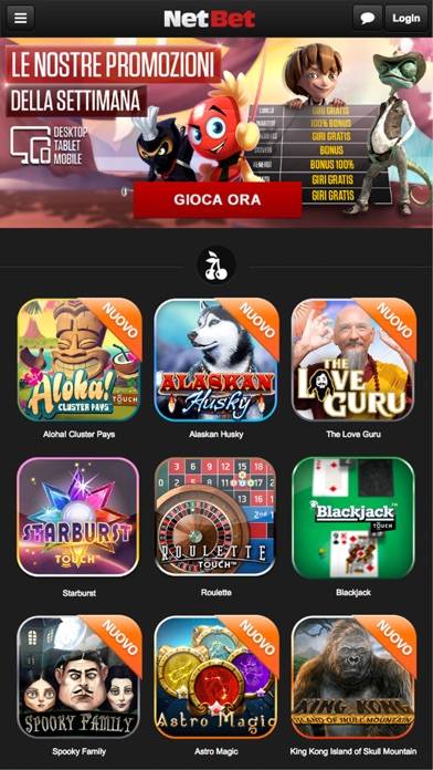 Netbet Casino Schermata dell'app #1