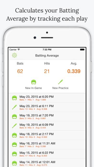 Batting Average - Baseball Stats screenshot