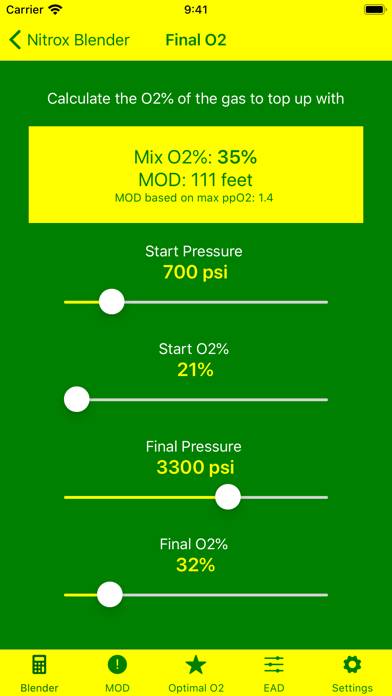 Nitrox Blender & Calculator Schermata dell'app #1