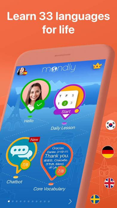 Learn 33 Languages with Mondly Schermata dell'app #1