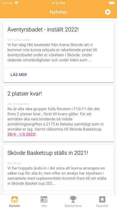 Skövde Basketcup App skärmdump #1