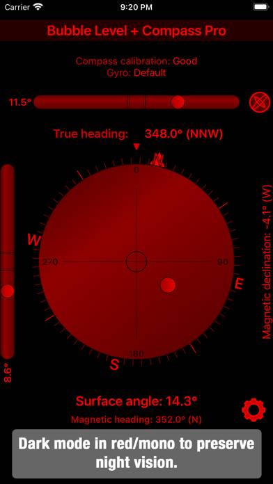 Bubble Level plus Compass Pro Captura de pantalla de la aplicación