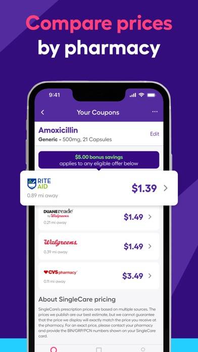 SingleCare Rx Pharmacy Coupons App screenshot