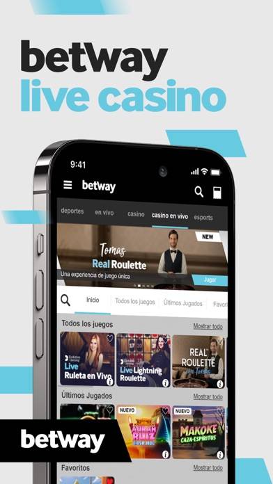 Betway Casino en Vivo - Ruleta skärmdump