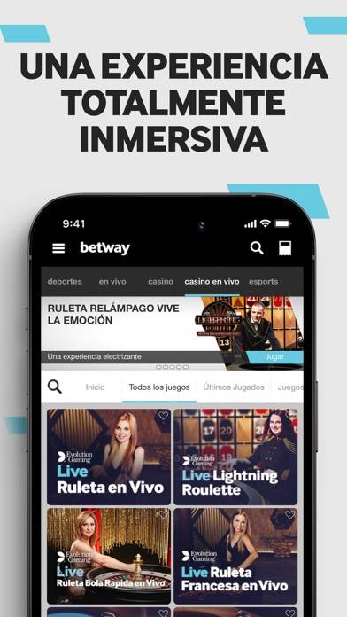 Betway Casino en Vivo Captura de pantalla de la aplicación #2