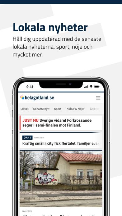 Helagotland.se App skärmdump #1