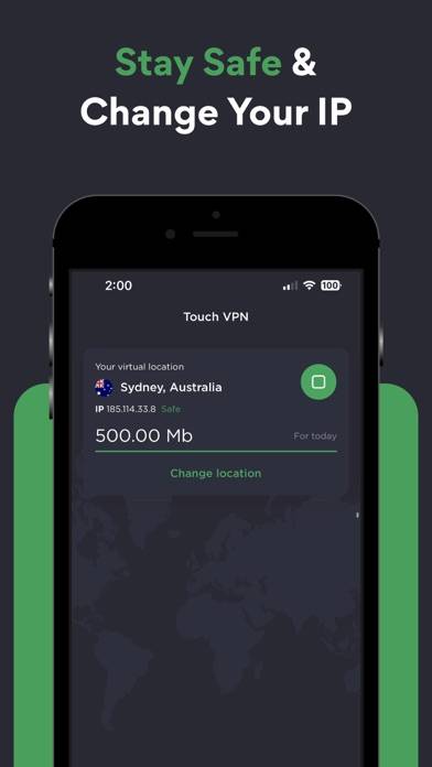 Touch VPN Secure Hotspot Proxy App screenshot