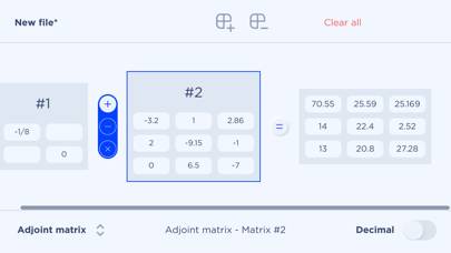 Matrix math calculator Pro Captura de pantalla de la aplicación #4