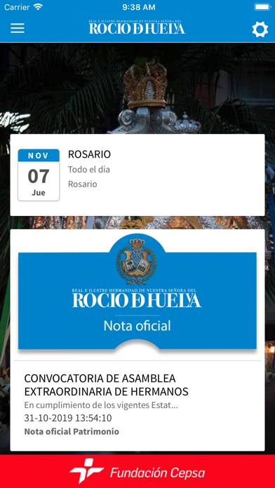 Rocío de Huelva App screenshot