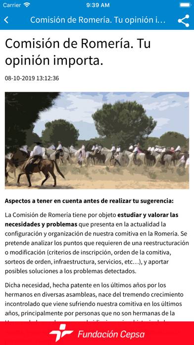 Rocío de Huelva App screenshot