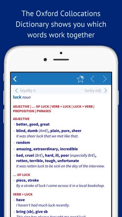 Oxford Collocations Dictionary Schermata dell'app #1