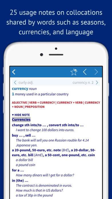 Oxford Collocations Dictionary Schermata dell'app #4