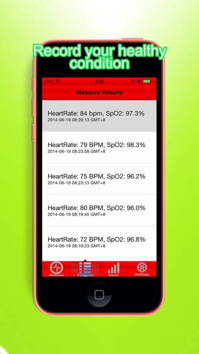 Pocket Oximeter & Heart Rate Monitor Captura de pantalla de la aplicación #4
