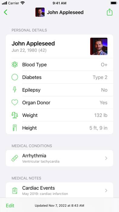 Medical ID Records App screenshot #2