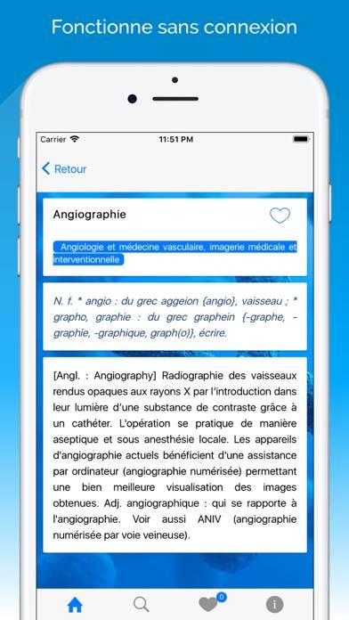 Dictionnaire Médical Français Capture d'écran de l'application