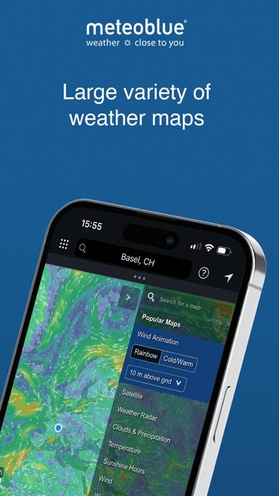 Meteoblue weather & maps App skärmdump #2