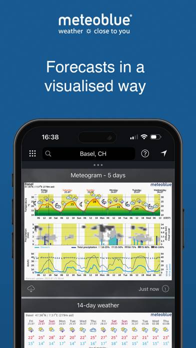Meteoblue weather & maps Capture d'écran de l'application #6