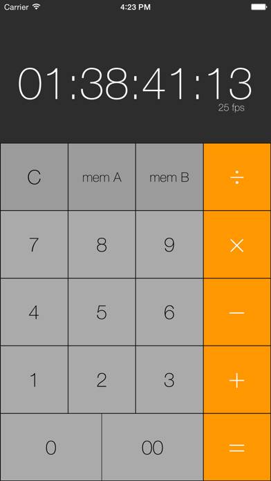 Simple Timecode Calculator Bildschirmfoto