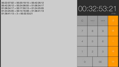 Simple Timecode Calculator Скриншот приложения #2