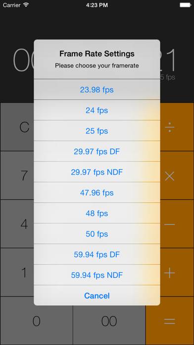 Simple Timecode Calculator Captura de pantalla de la aplicación #5