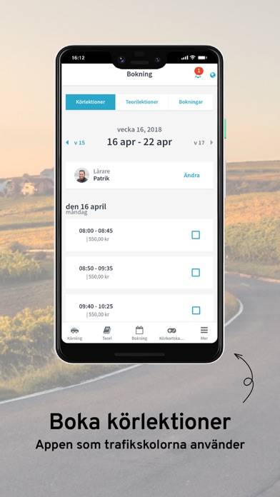 Körkort nu med Elevcentralen App screenshot