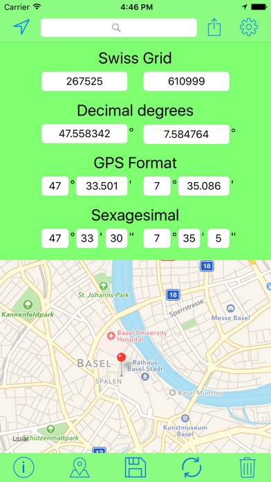 Swiss Grid Coordinates Tool Capture d'écran de l'application #2