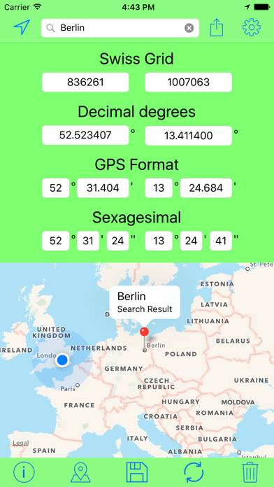 Swiss Grid Coordinates Tool Capture d'écran de l'application #3