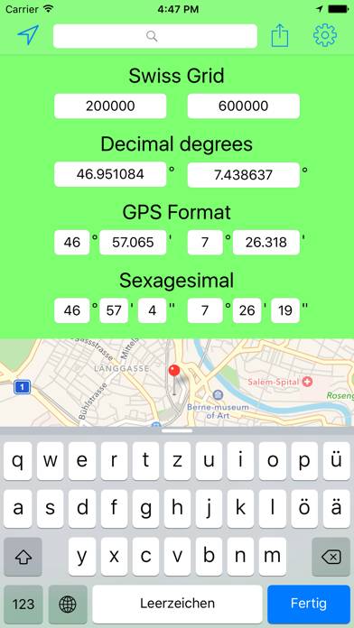 Swiss Grid Coordinates Tool Capture d'écran de l'application #5